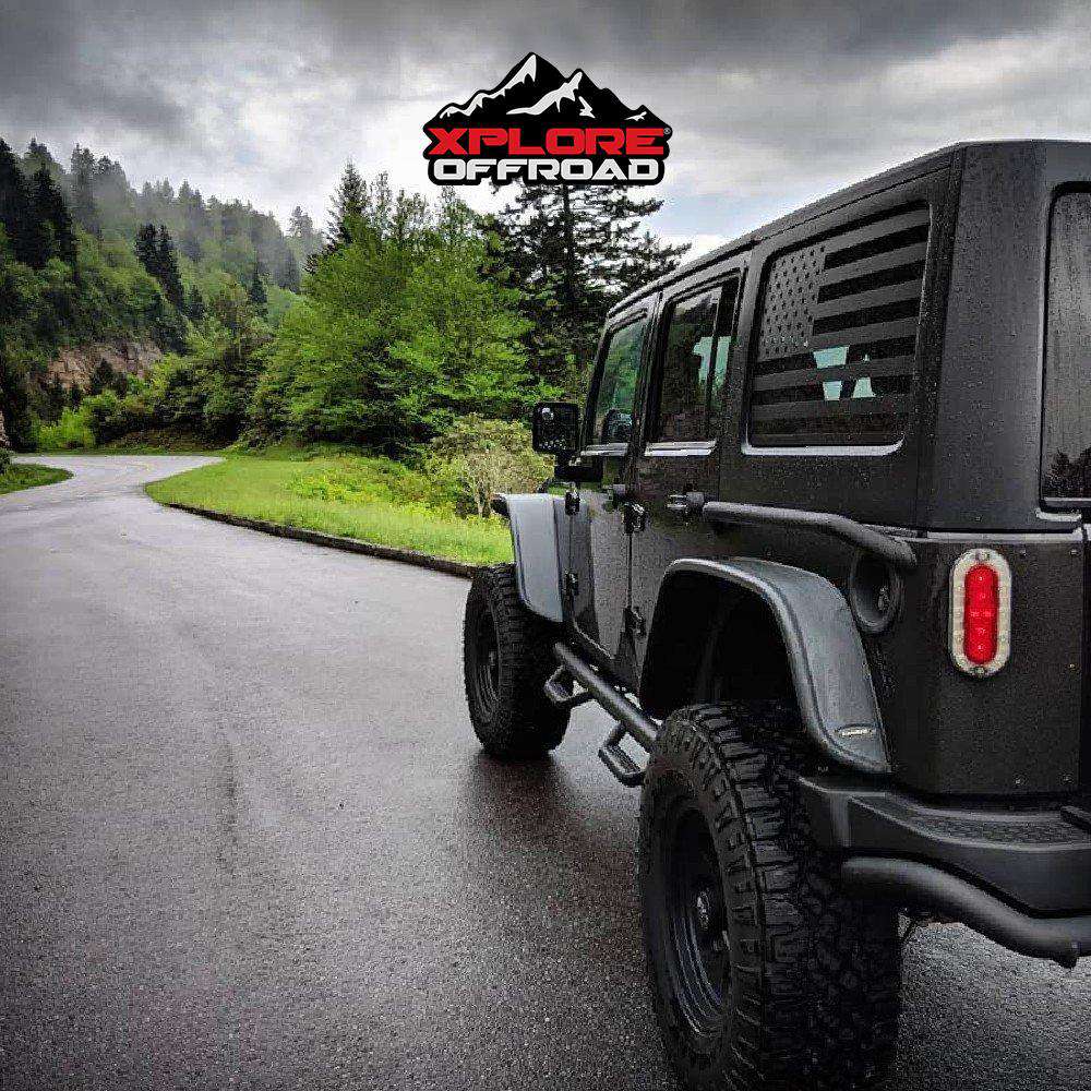 JEEP WRANGLER® | PRECUT AMERICAN FLAG WINDOW DECALS | XPLORE OFFROAD®–  XPLORE OFFROAD® - Stand Out From The Crowd | Jeeps, Trucks, SUVs, 4X4s