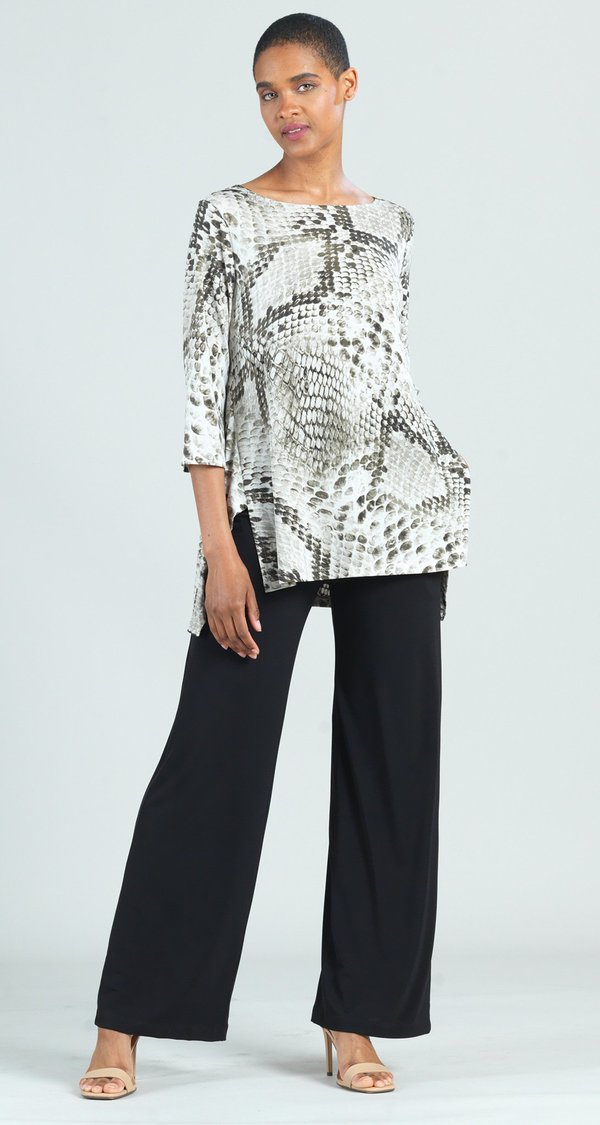 Python Print Parachute Hem Tunic-Clara Sun Woo-T102P1-ETA 7-10 Business Days From Order Date, No Rush Delivery For Clara