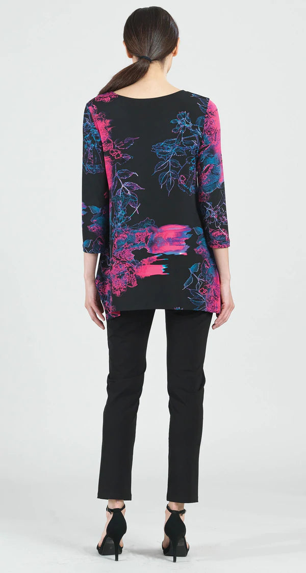 Clara Sun Woo-Electric Floral Parachute Hem Tunic-T102P5-ETA 10-14 Business Days