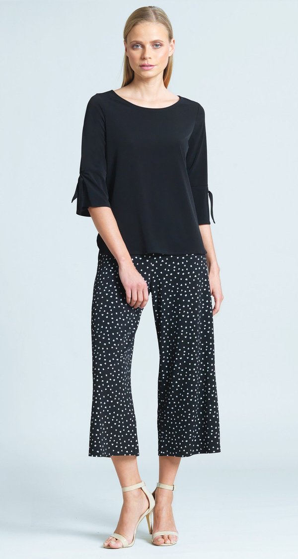 Solid Top, Tie Cuff-Clara Sun Woo-Black-T16-ETA 7-10 Business Days After Order Date, No Rush Delivery With Clara