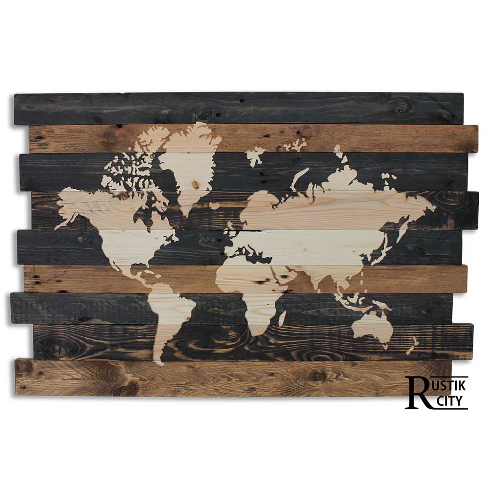 World Map Unique 002 Engraved