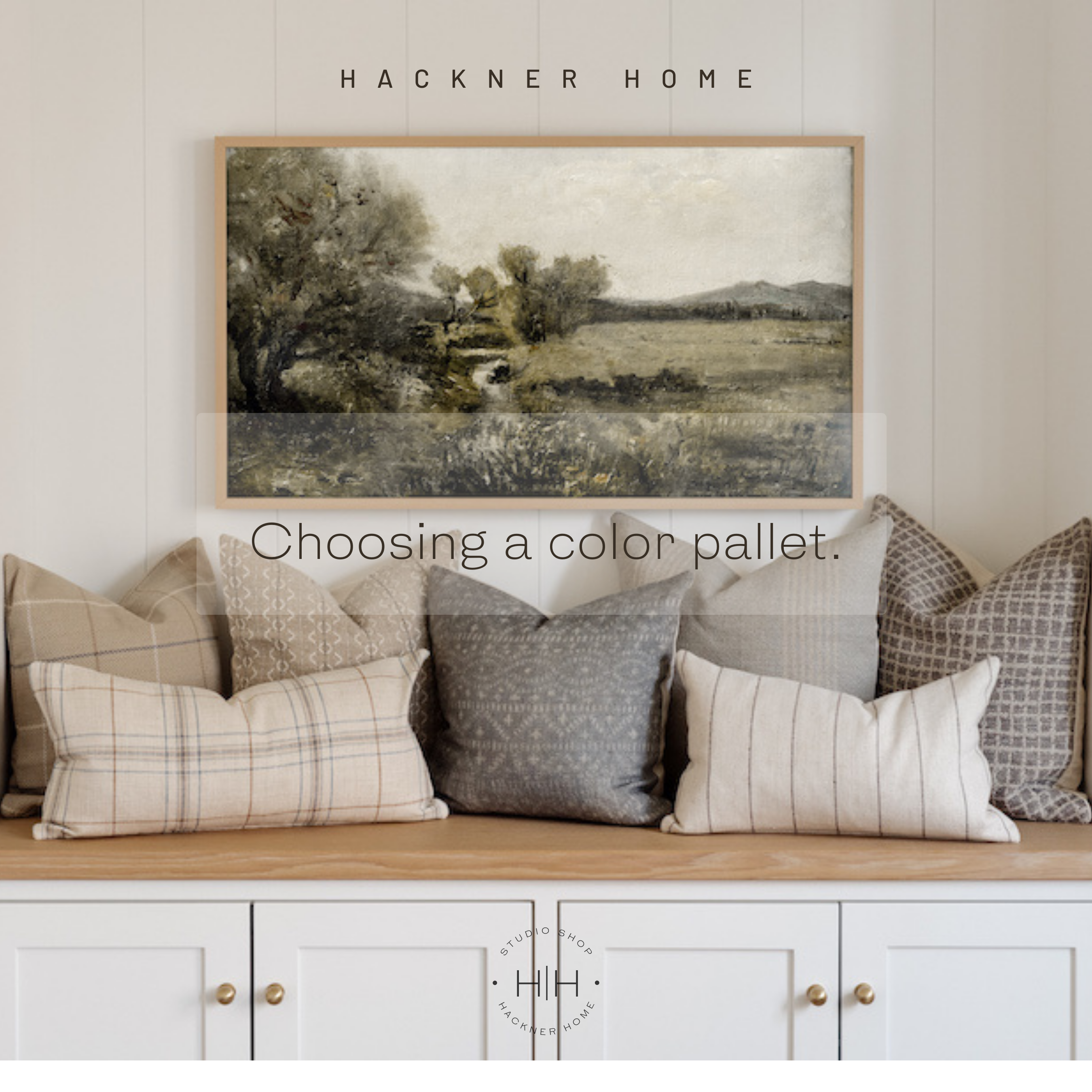 How to choose a color pallet for pillow combos by HACKNER HOME.