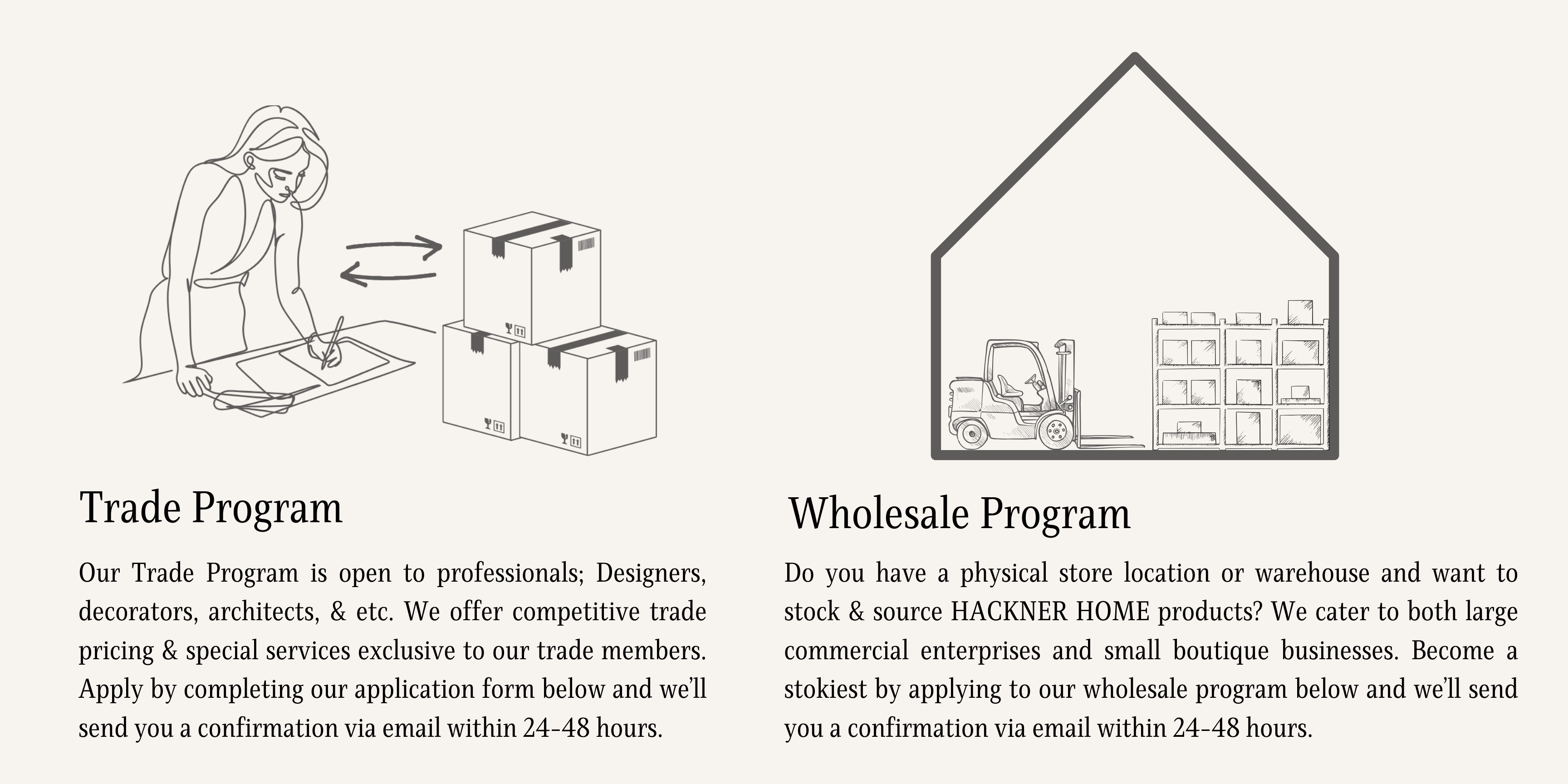 Hackner Home Wholesale Program, Hackner Home Trade Program