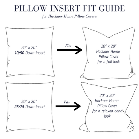 PILLOW INSERT FIT GUIDE - Tips for Styling Pillows