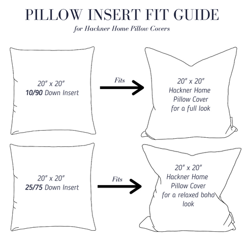 Pillow Form Insert: Printable Size Chart - The Sewing Loft