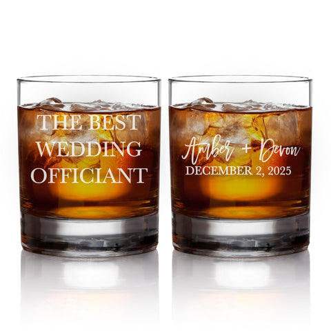 The Best Wedding Officiant Whiskey Glass