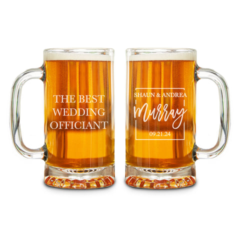 The Best Wedding Officiant Beer Mug