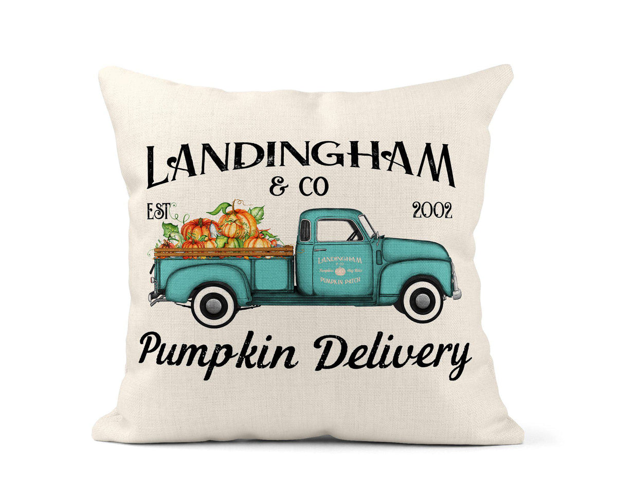 Personalized Fall Pumpkin Throw Pillow-Home Decor-Maddie &amp; Co.