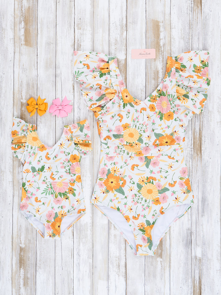 Mom & Me - Sunflower One Piece Swimsuit