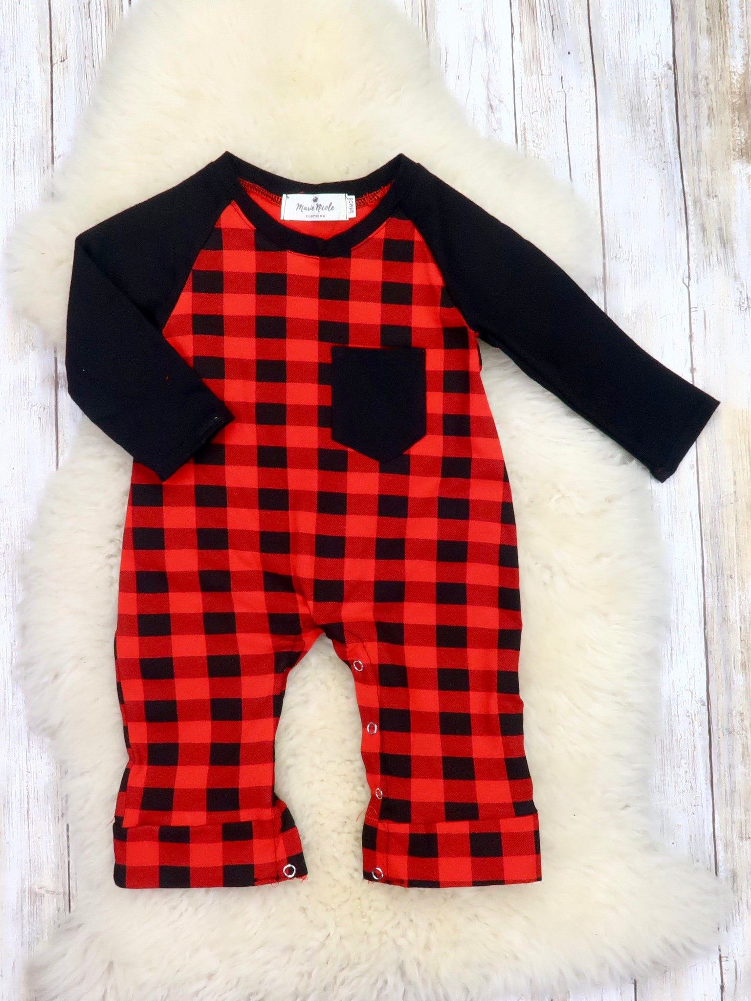 buffalo plaid romper