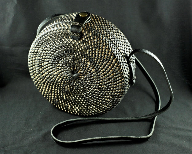 rattan bag black