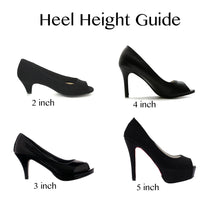 2 inch peep toe heels