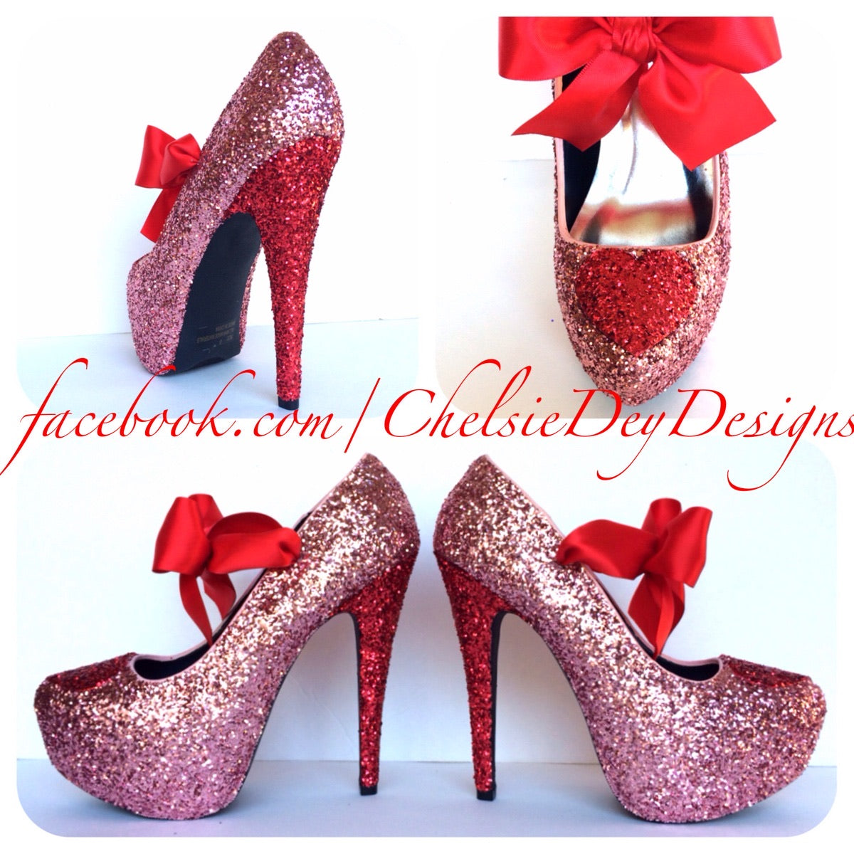 red heart heels