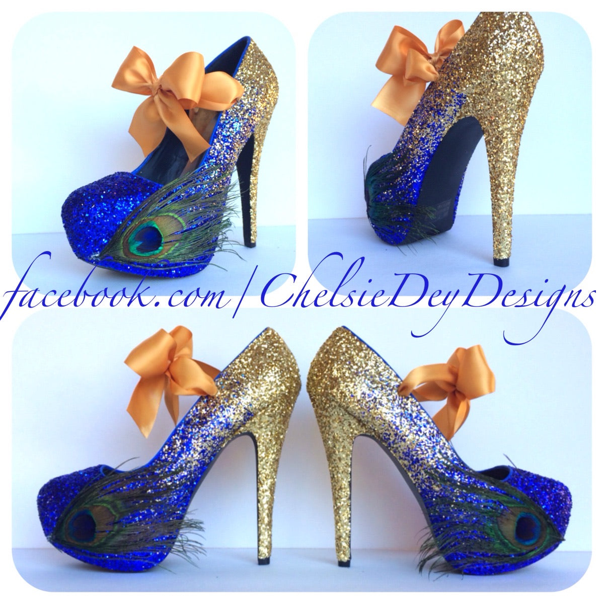 blue and gold heels