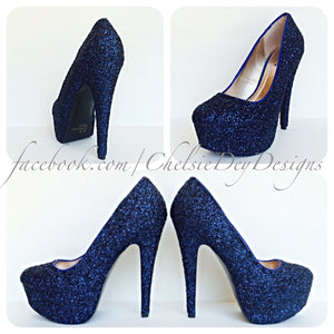 navy blue platforms