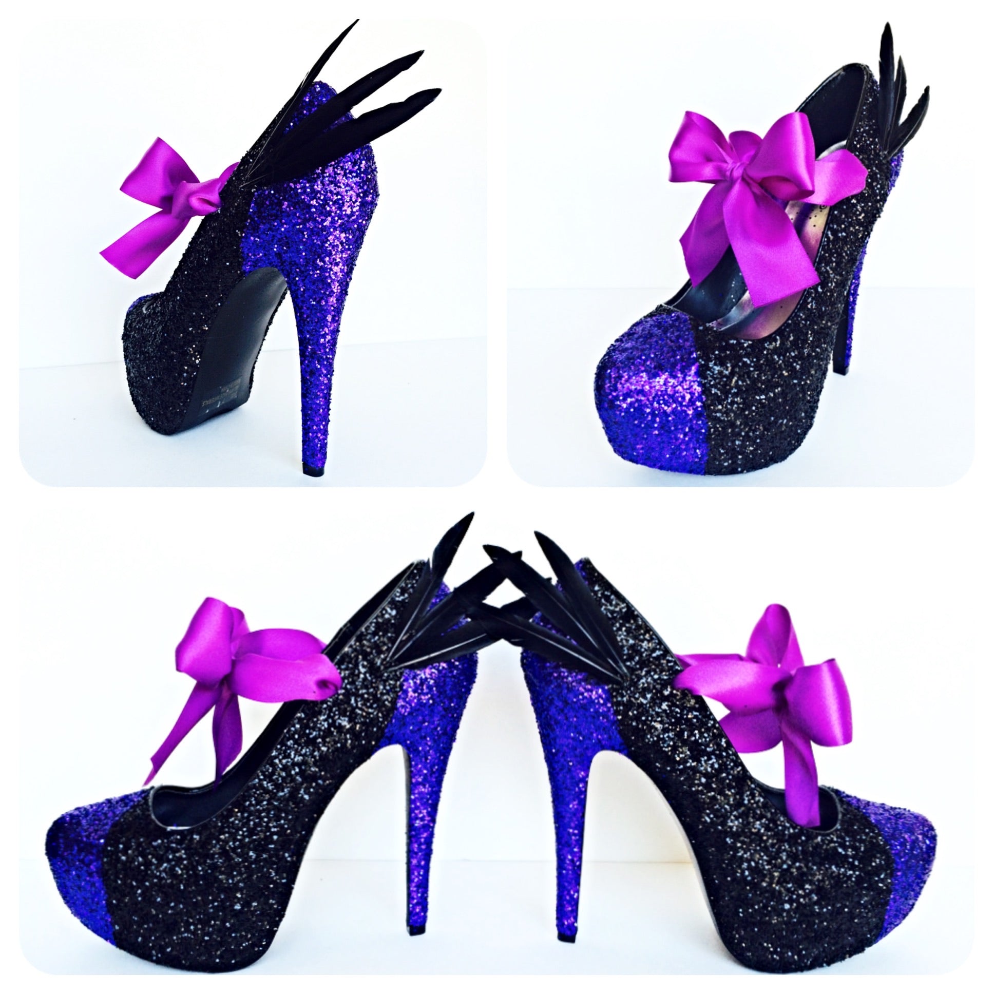 Maleficent Glitter Wedding High Heels 