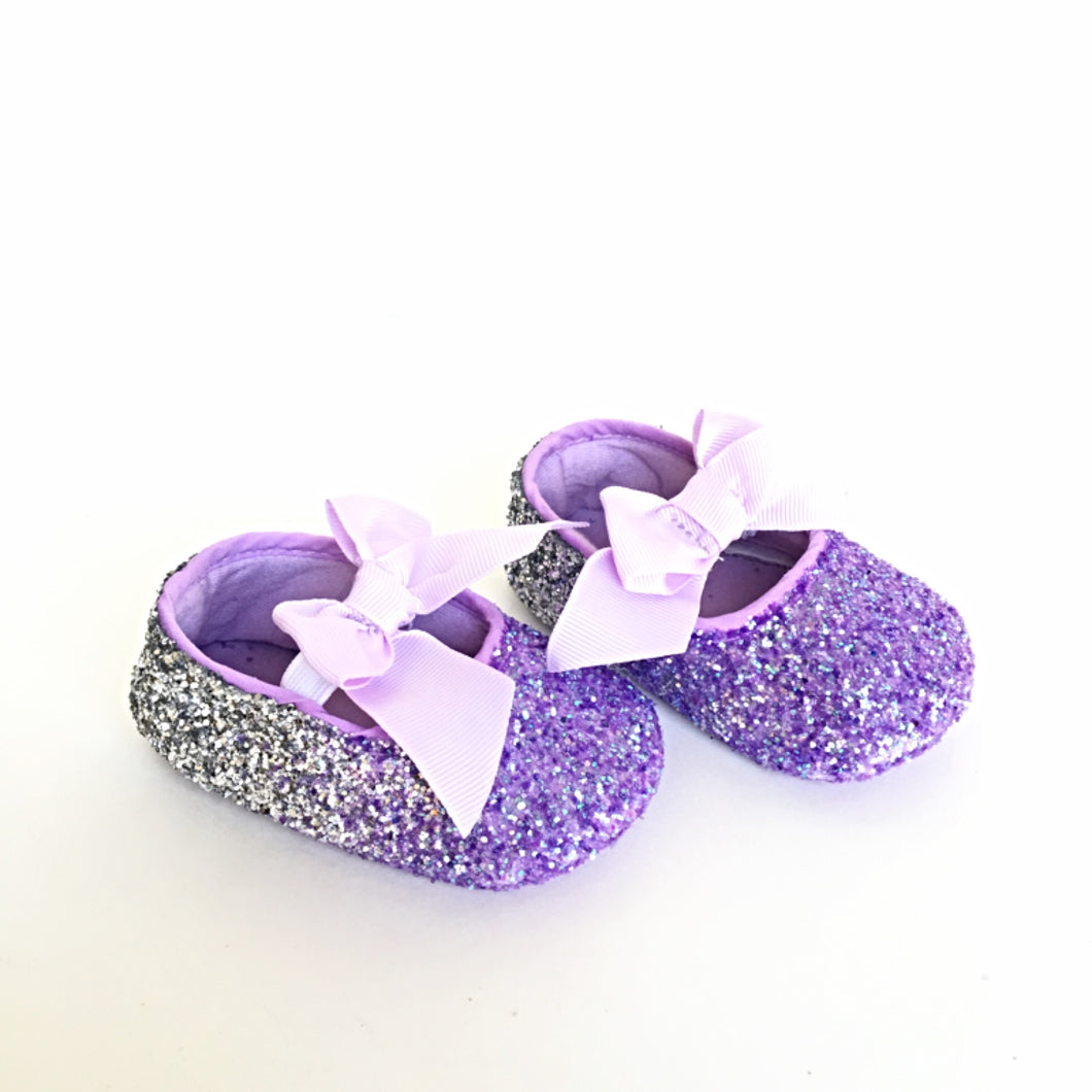 lilac flower girl shoes