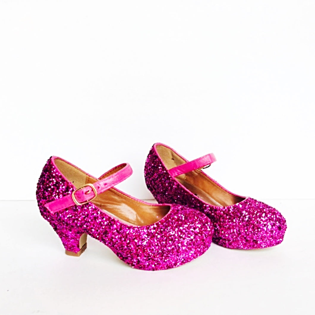 pink glitter baby shoes