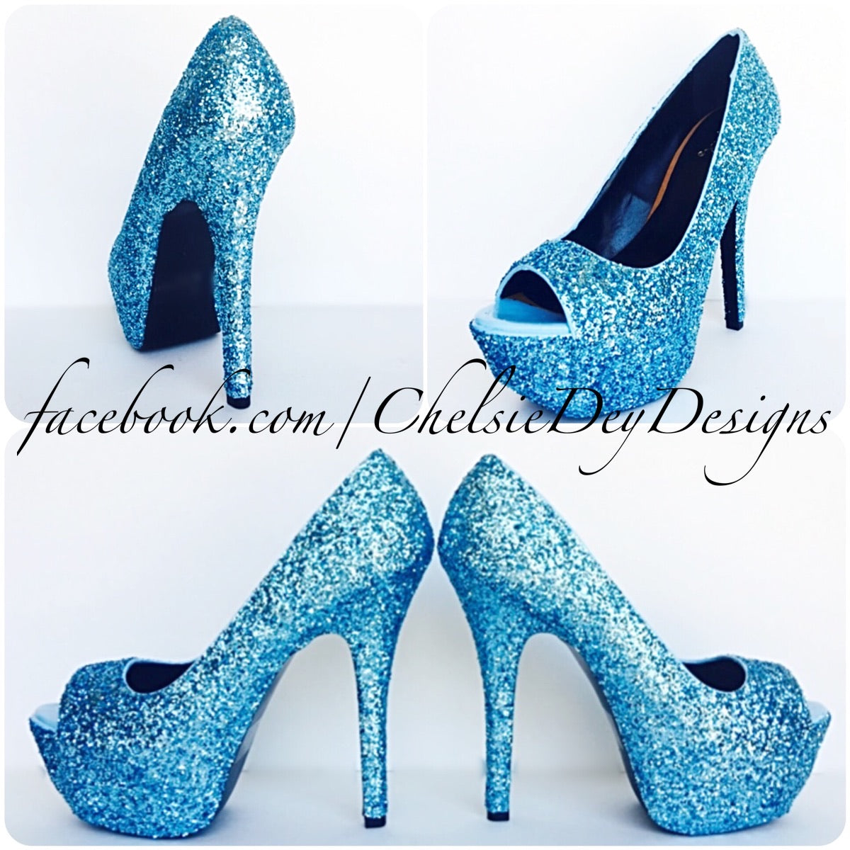 aqua blue high heels