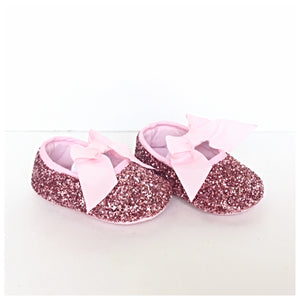 pink sparkly baby shoes