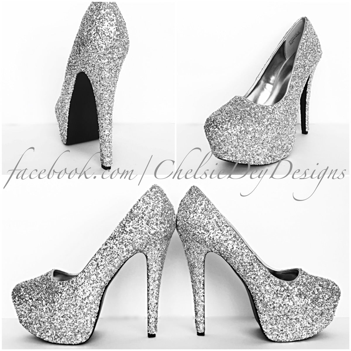 gray high heels for wedding