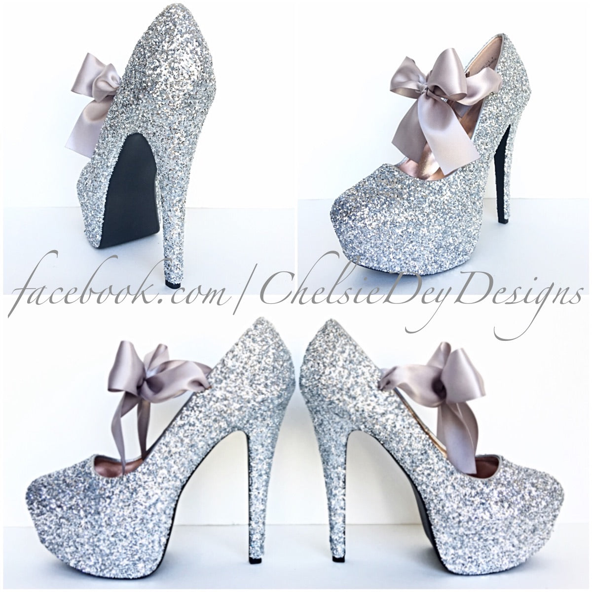 gray high heels for wedding