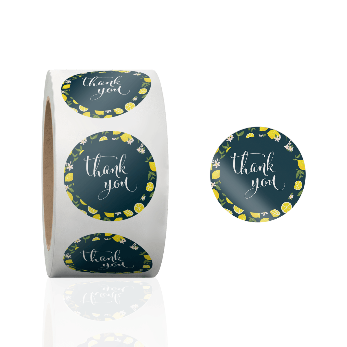 Lemon Gold Foiled Labels, Candle stickers