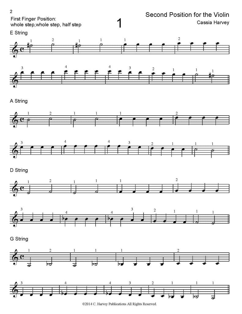 Second Position For The Violin Pdf Download Learn Strings 1090