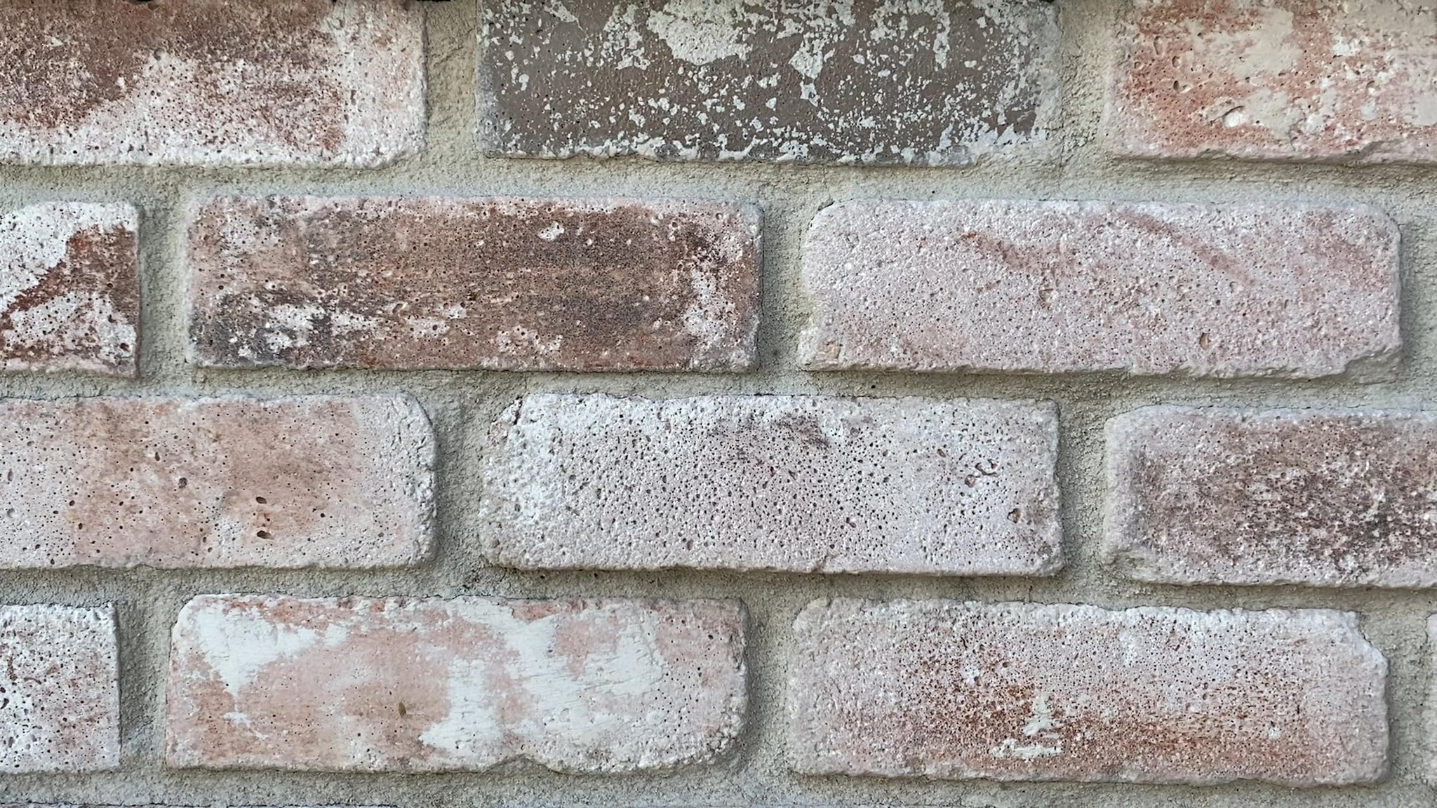 whitewashing brown brick