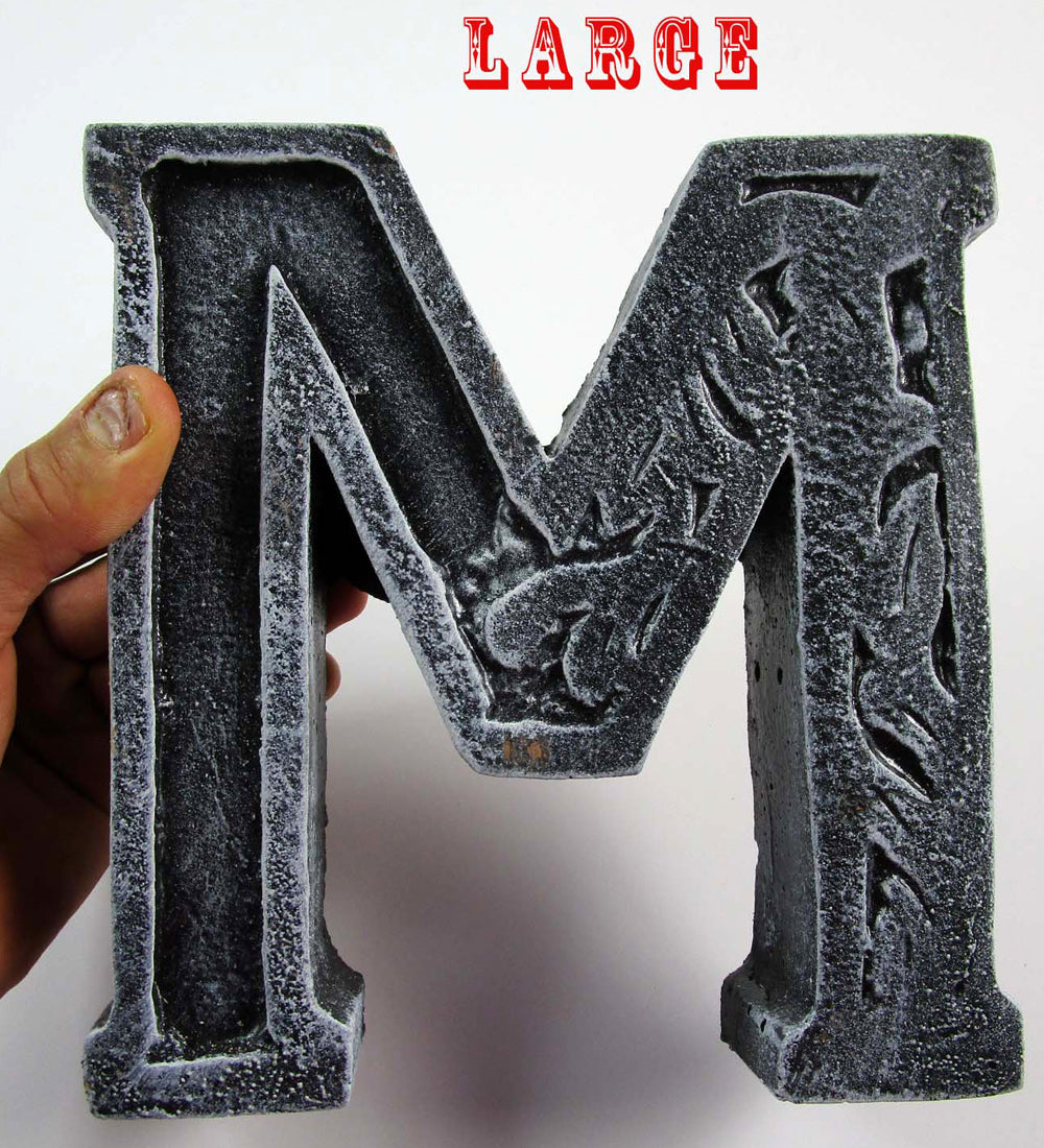 Unique Home Interior Decorating Concrete Letter “M”, Hand