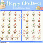 GN004 Digital Stickers Book For GOODNOTES. Cute Hand Draw Digital Planner Stickers in Happy Chritsmas Theme.