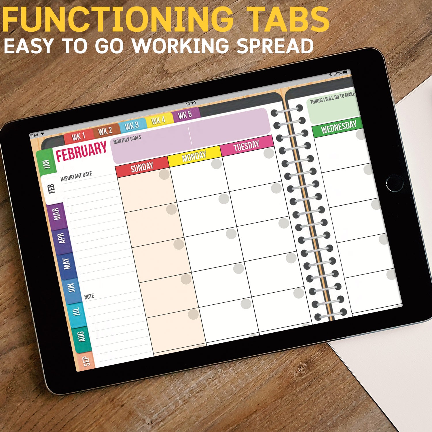 undated digital planner for goodnotes free