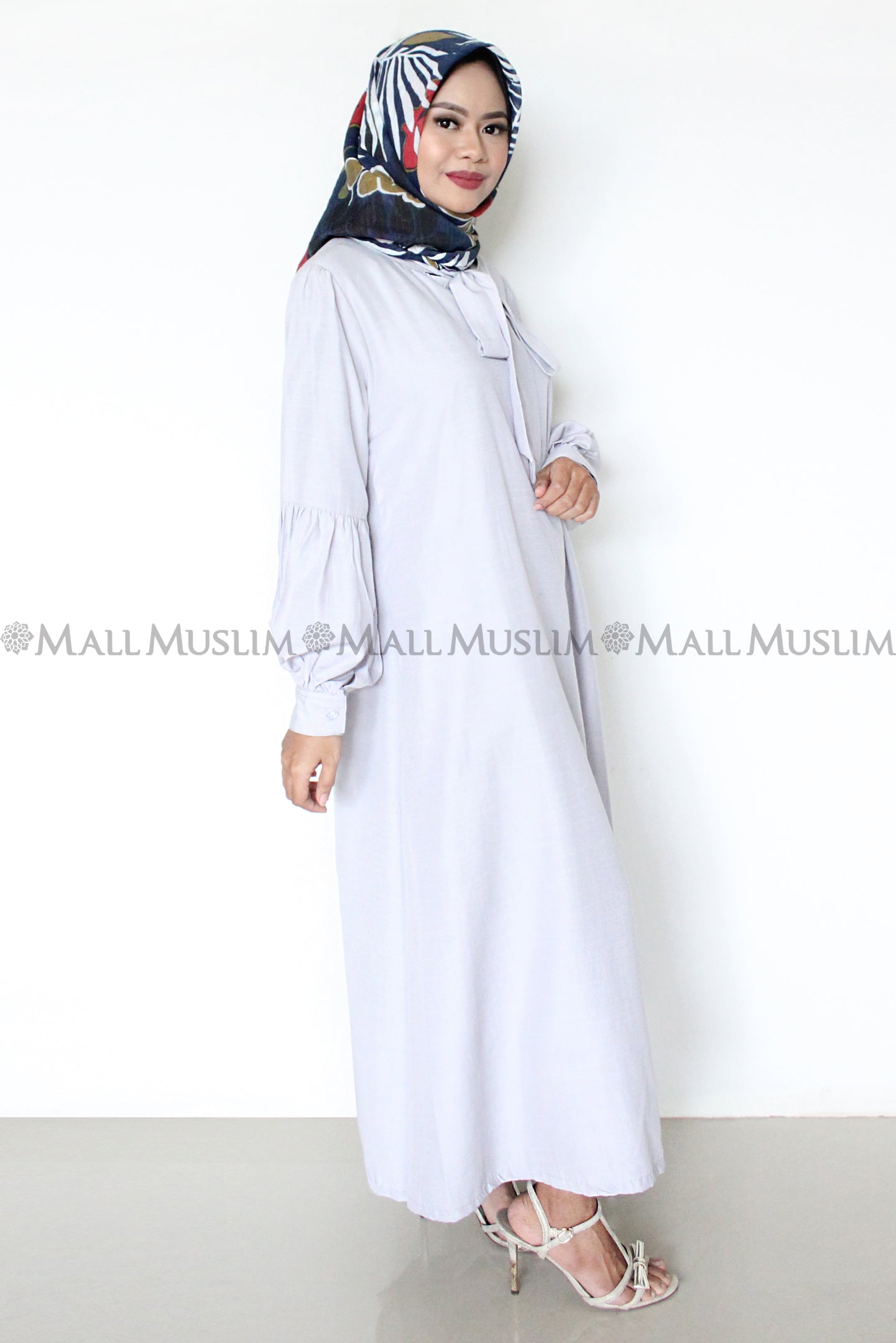  Baju  Gamis  Lengan  Balon Hijab Muslimah