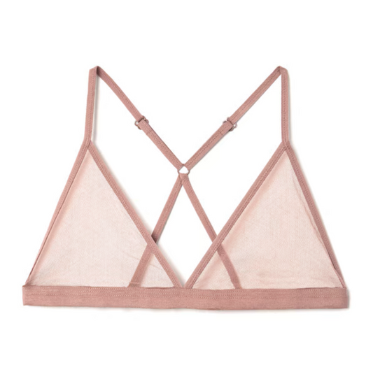 SKIN Odelyn cotton-tulle soft-cup triangle bra