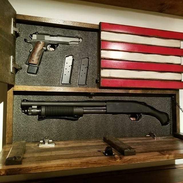 Small American Flag Gun Concealment Case with 2 ...