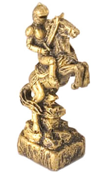 Medieval Knights & Dragons Battle Carved Chess Figure