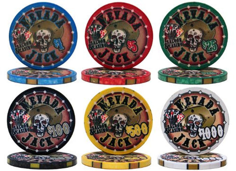 Nevada Jack Poker Chips Set 