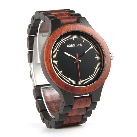 Bobo Bird VO01&2 Wooden Ebony Bamboo Watch at Total Giftshop