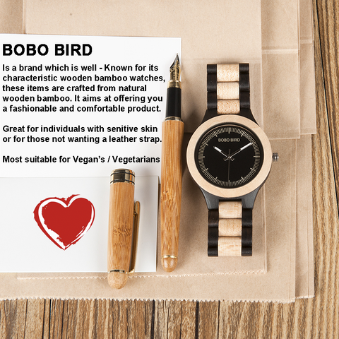 Wooden Bobo Bird Sandy Pine Bamboo Watch Total Giftshop