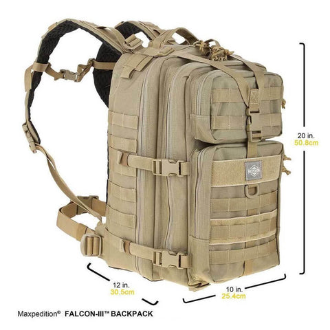 Maxpedition Falcon-lll Backpack-Hiking Camping Rucksack 35L-Khaki