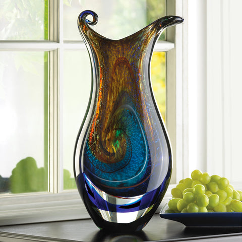 Galaxy Swirl Glass Vase at TG