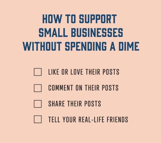 How to support a small business message