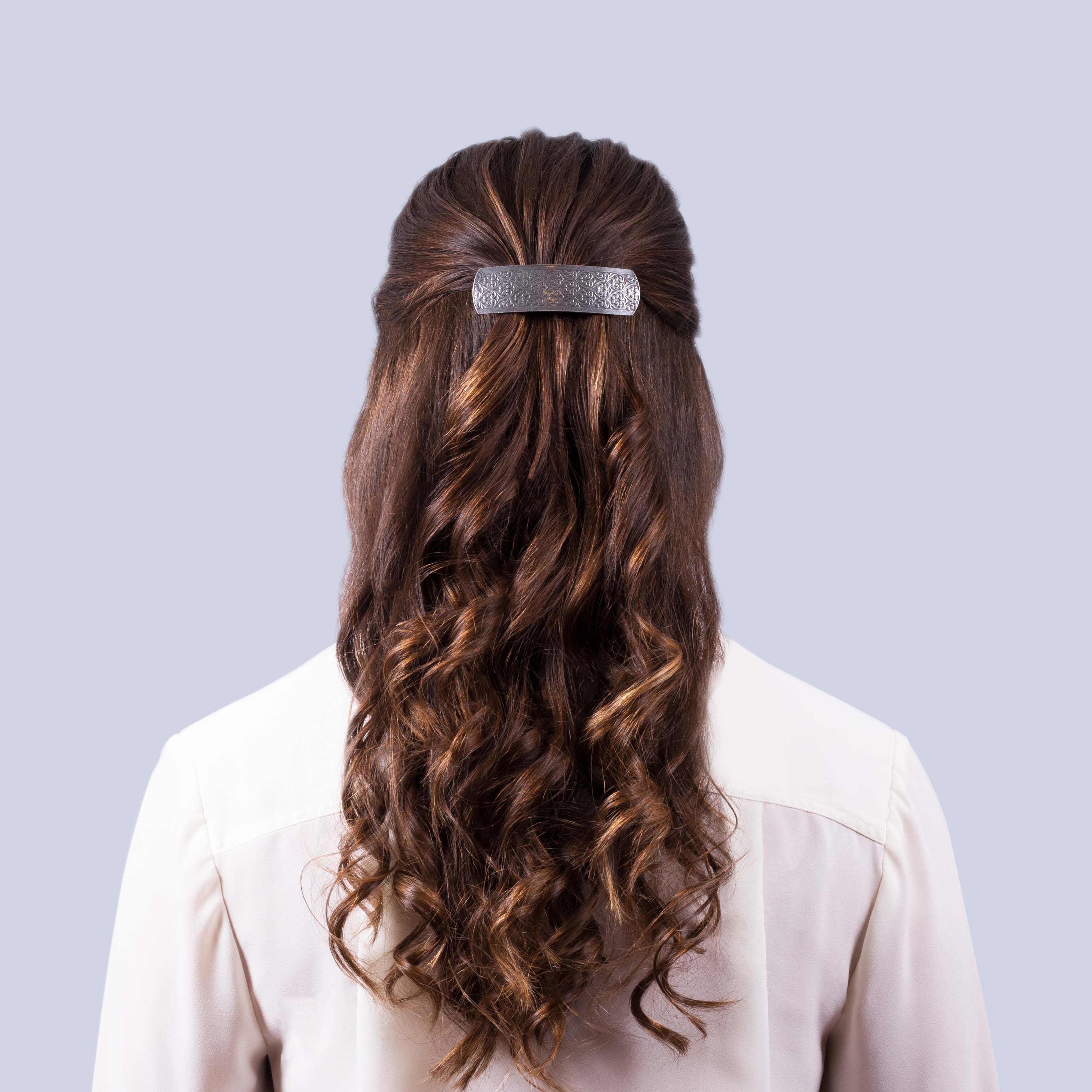 Simply Inspired Classic Pewter Barrette Duo