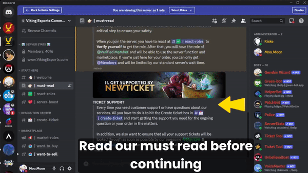 How to create a ticket on Discord – VikingDOTA