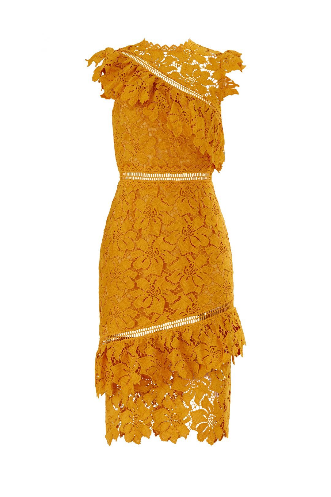 mustard dress lace