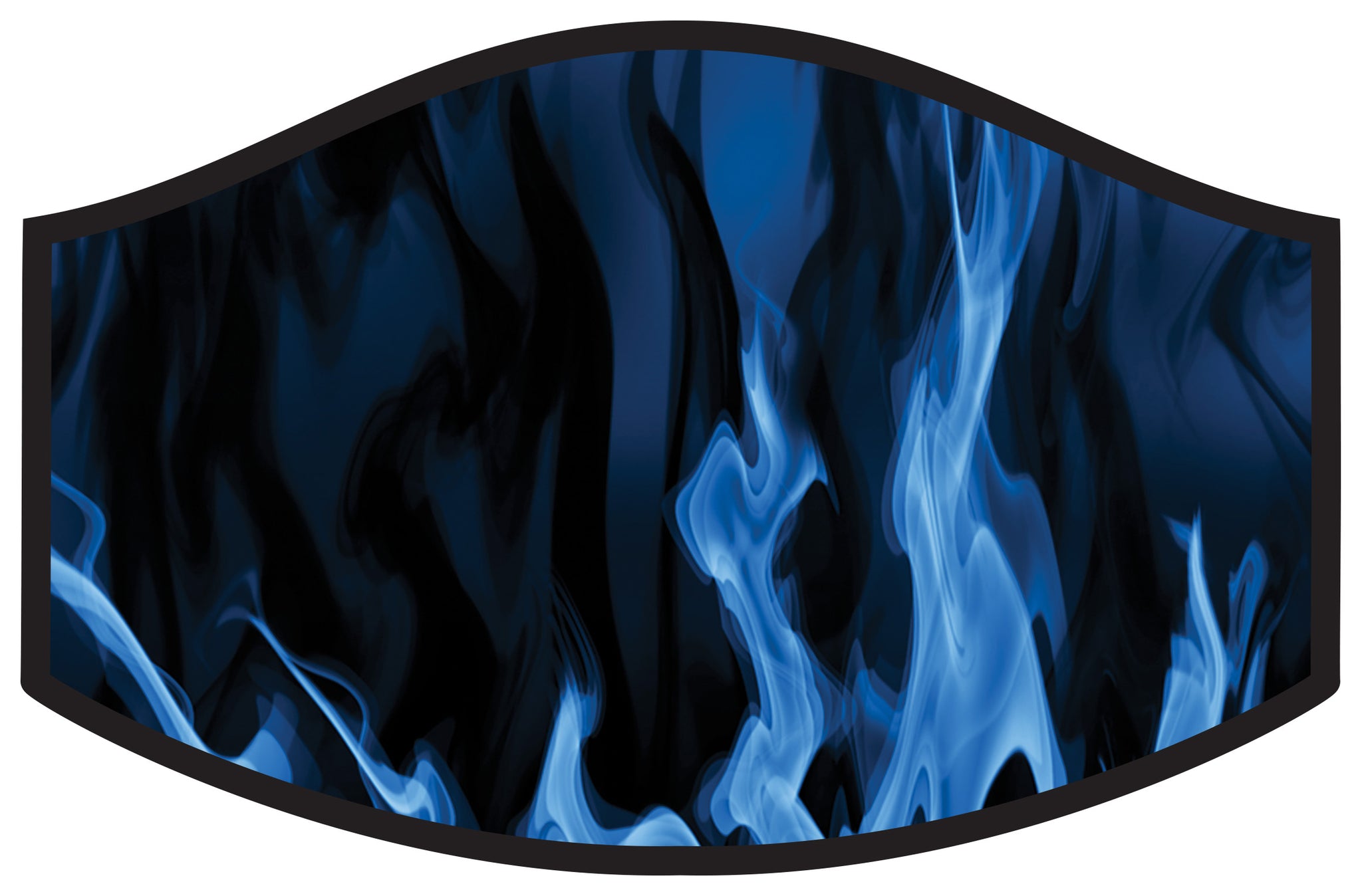 Blue Flames Cool Shield Face Mask Raindrops Resort