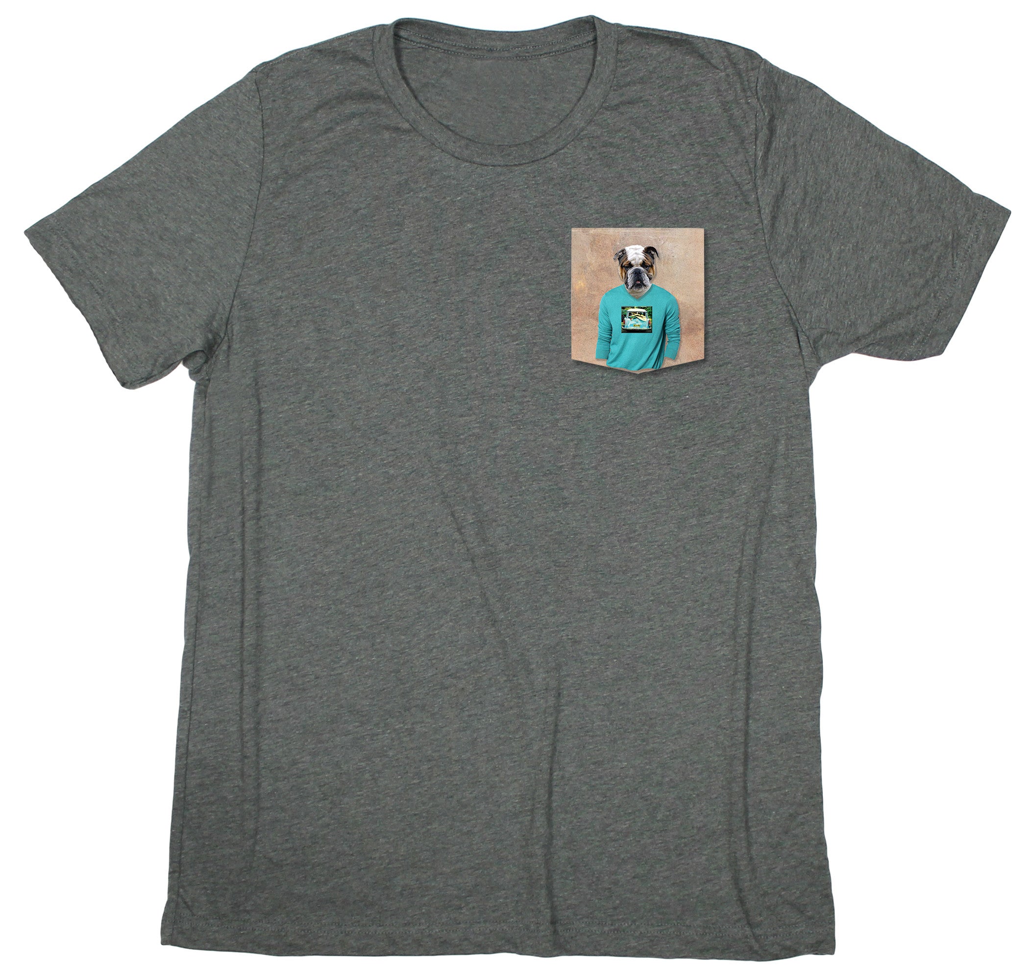 Coastal Life: Duke Surfing Dog Pocket T-shirt