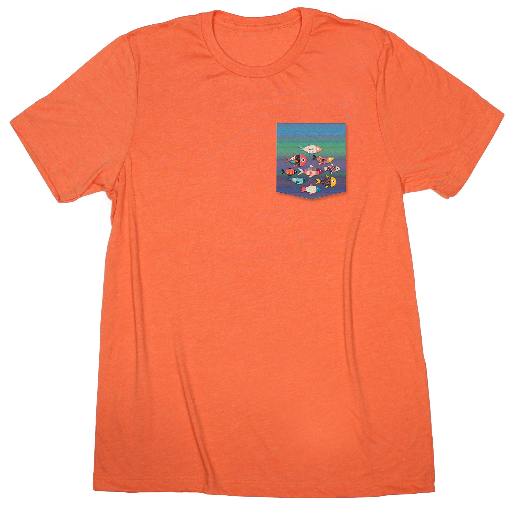 Island Dreaming: School of Fish Pocket T-shirt