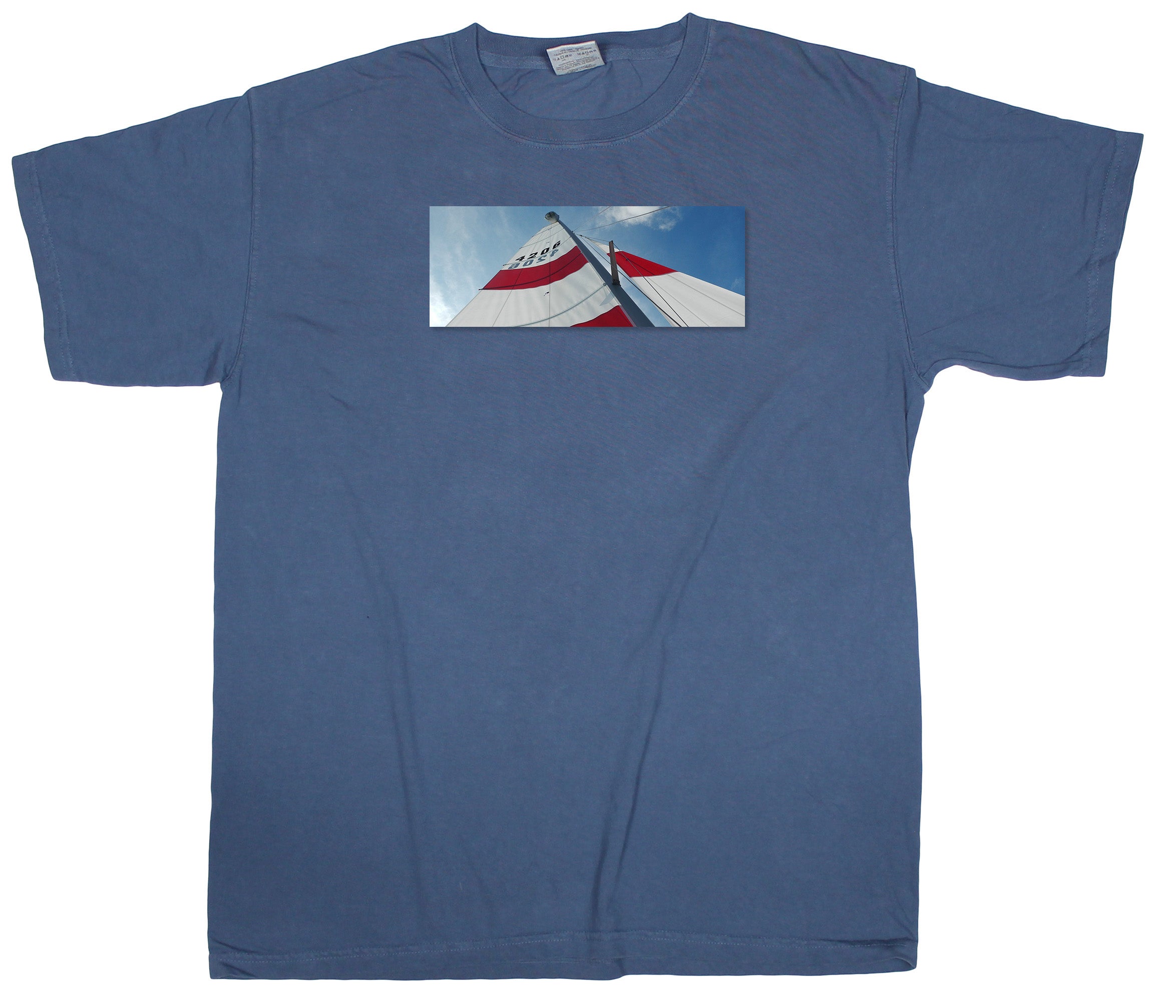 Island Dreaming: Spinnaker Sailing Patch T-shirt