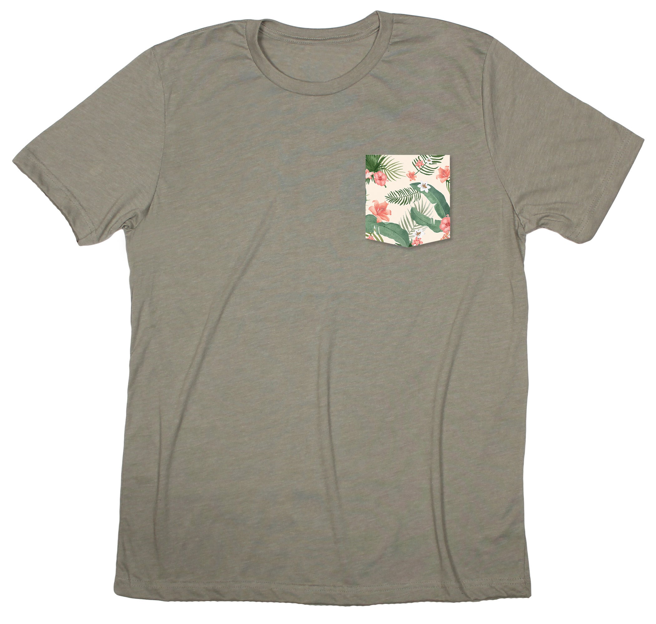 Island Dreaming: Tropical Pastels Floral Pocket T-shirt